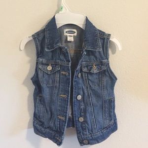 Girls Old Navy fitted denim vest